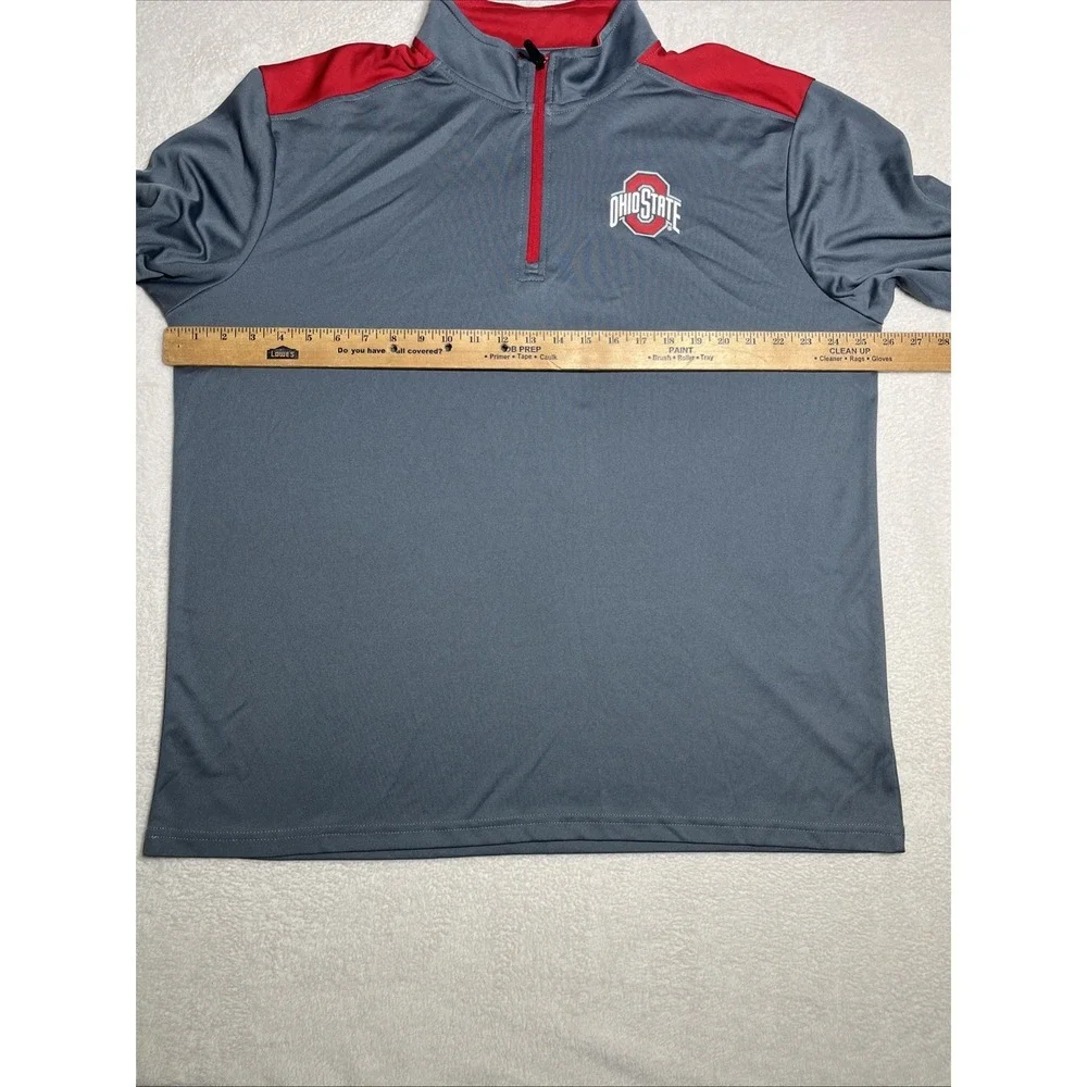 Ohio State Buckeyes 1/4 Zip Men's XL Pullover By Scarlett & Gray EUC Football